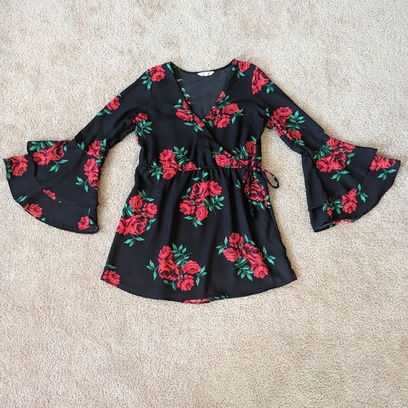 Beautiful Rose Print Dress - Picture 5 of 10